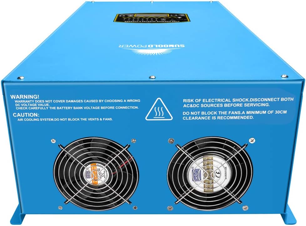 SUNGOLDPOWER 18000W Peak 54000W Split Phase Pure Sine Wave Power Inverter,Low Frequency Inverter DC 48V AC Input 240V AC Output 120V 240V Converter, with 40A MPPT Solar Charger Controller 18KW - Image 5