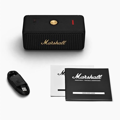 Marshall Emberton II Portable Bluetooth Speaker, Black & Brass - Image 27