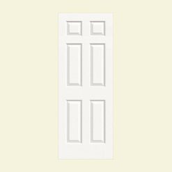 JELD-WEN 24 in. x 80 in. Colonist White Painted Textured Molded Composite MDF Interior Door Slab
