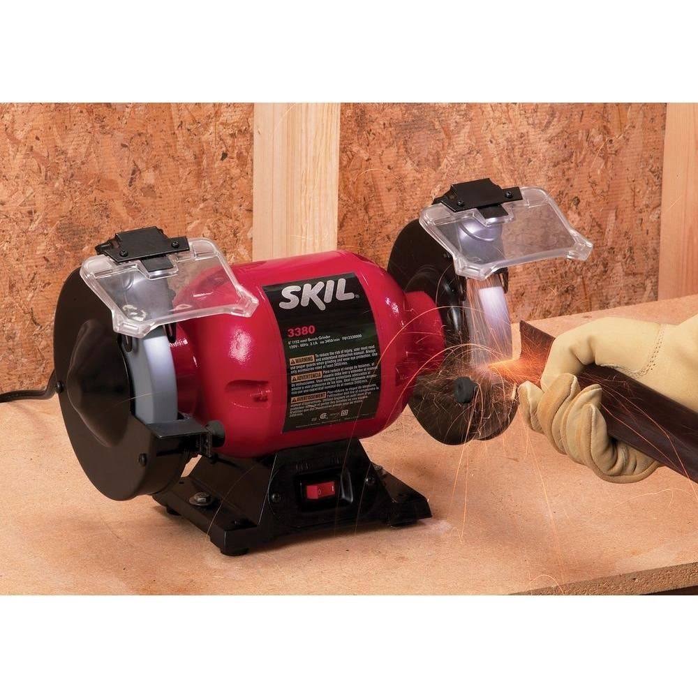 Skil 3380-01 6 In. Bench Grinder with Light - Image 10