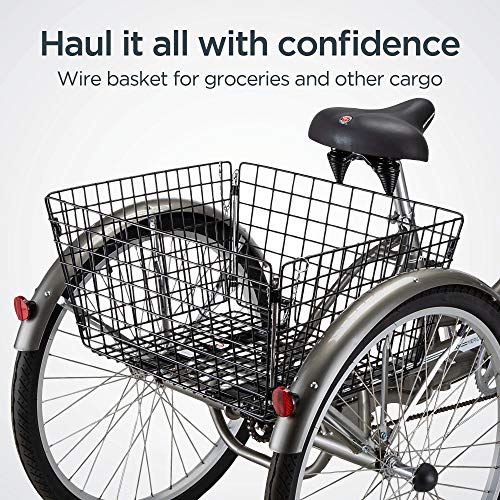 Schwinn Meridian Adult Tricycle with 26-Inch Wheels in Dark Silver - Image 5