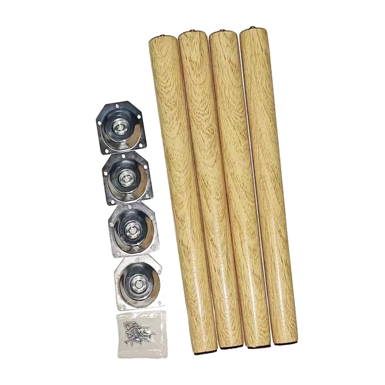 4Pcs Wooden Furniture Legs Replace Parts Anti Slip Durable Wood Table Legs Desk Table Feet Legs for Couch Night Stand Dresser 50cm - Image 2