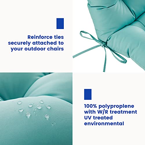 Patio Chair Cushion for Adirondack,High Back Tufted Rocking Chair Cushion, Outdoor Seat Chair Cushion 48x21x4 inch, Sunscreen and Fade-Resistant,1Count,Yellow - Image 3