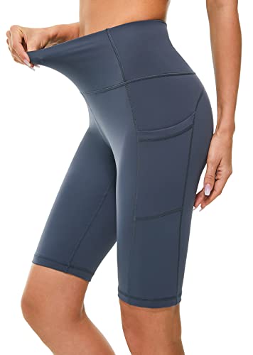 Womens Running Workout Yoga Shorts Half Tights with Pockets - Image 4