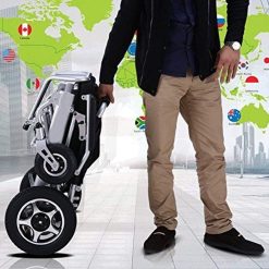 Fold & Travel Lightweight Motorized Electric Power Wheelchair Scooter, Aviation Travel Safe Electric Wheelchair Foldable Heavy Duty Power Wheel Chair