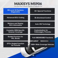 Alternative view of Autel Scanner MaxiSys MS906, 2022 Newest Automotive Scan Tool, Updated of MS906BT/MK906BT/MS906TS/MS908, ECU Coding, Bi-Directional Control, 31+ Services, All Systems Diagnostics
