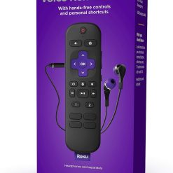 Roku Voice Remote Pro | Rechargeable voice remote with TV controls, lost remote finder, private listening, hands-free voice controls & personal shortcut buttons for Roku players Roku TV, & Roku audio