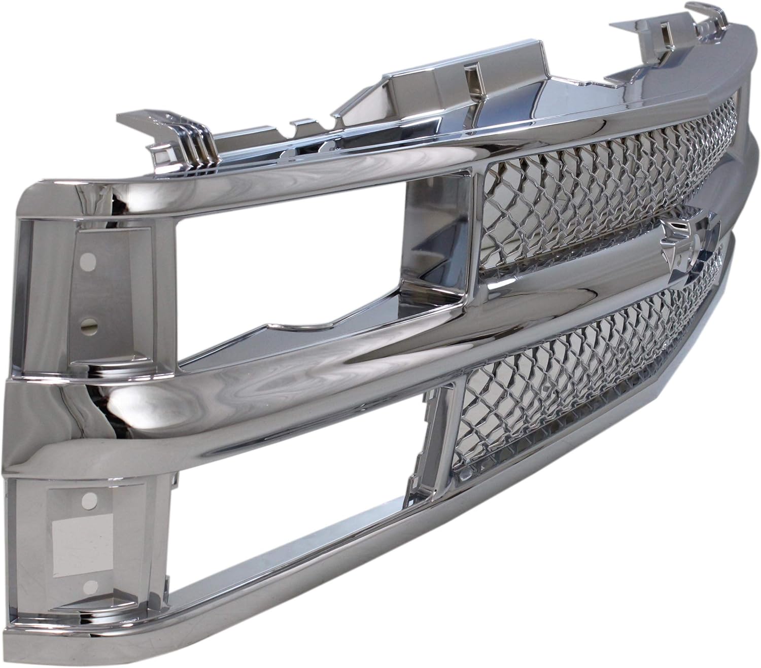 Garage-Pro Grille Assembly Compatible with CHEVROLET C/K FULL SIZE P/U 1994-2000/SUBURBAN 1994-1999 Mesh Insert All Chrome with Dual/Composite HL - Image 2