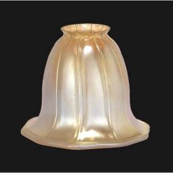 Alternative view of Bu0026p Lamp 2 1/4 inch Fitter, Art Glass Shade w/Gold Iridescent Finish