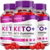 (3 Pack) Asante Keto ACV Gummies for Weight Loss Apple Cider Vinegar Vitamin B12 (180 Gummies)