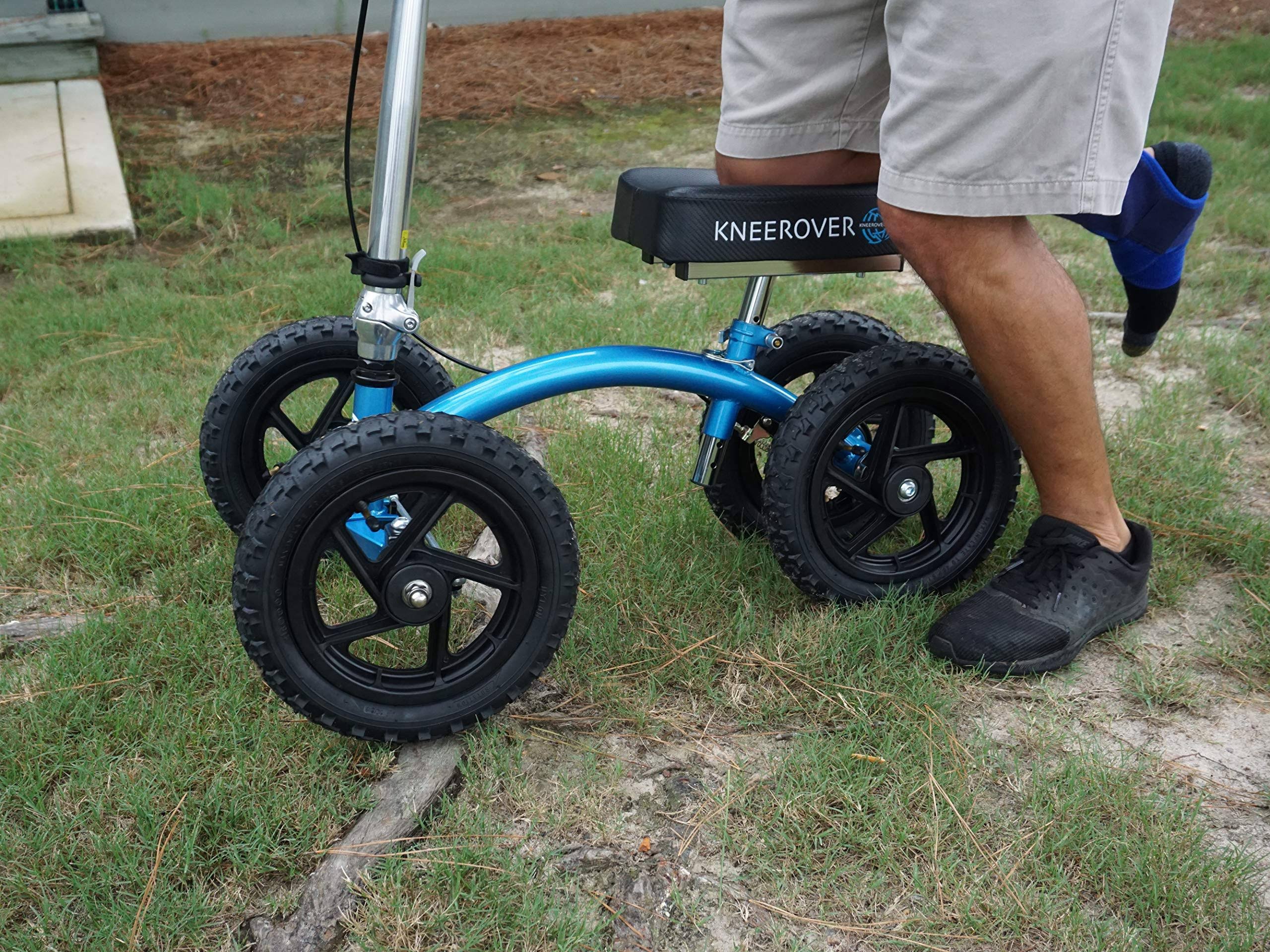New KneeRover Quad All Terrain Knee Walker in Metallic Blue - Image 2