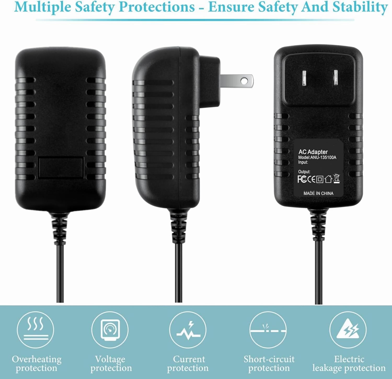 9V AC Adapter Charger Compatible with Zoom Effects MS-100BT MRS-4 MRS-8 Guitar Pedal Power Supply 8 Way Daisy Chain Cable Cord - Image 3