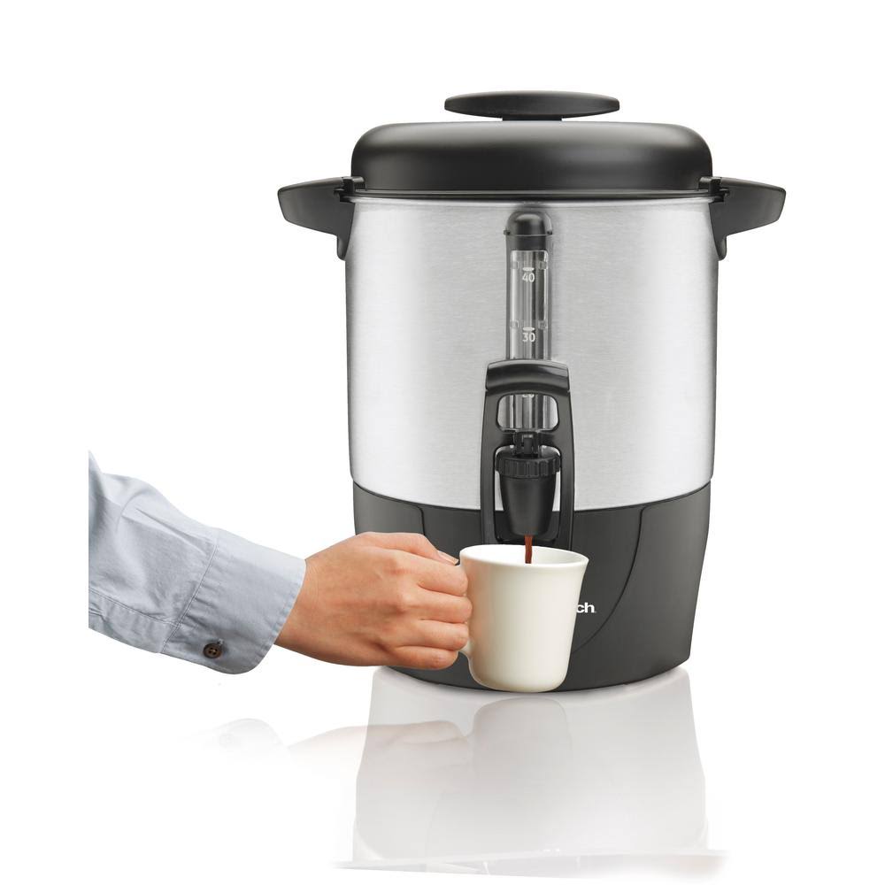Hamilton Beach 40-Cup Stainless Steel Coffee Urn, Black 40514R