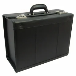 Amerileather Black Leather Pilot Case