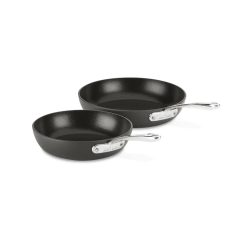 All-Clad H9112S64 Essentials Nonstick Hard Anodized 8.5 and 10.5-inch Fry Pans?? 2 Piece?? Grey