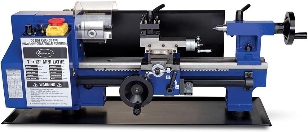 Eastwood Benchtop Mini Metal Variable Speed Lathe 7 x 12 Drilling Machine - Image 3