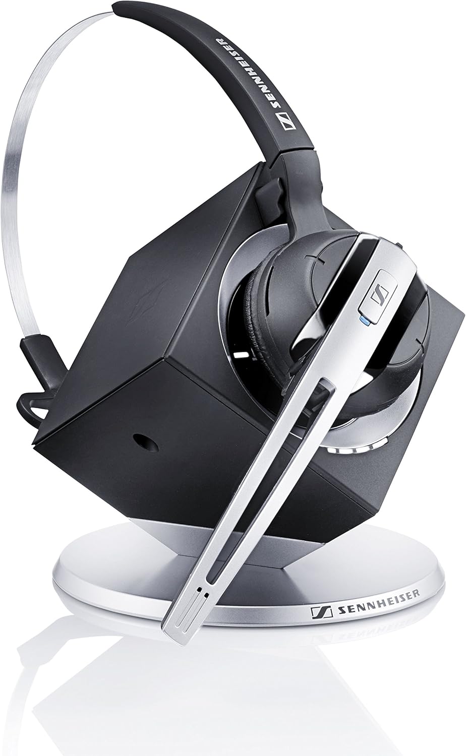 Sennheiser OfficeRunner Convertible Wireless Office Headset with Microphone – DECT 6.0 (Classic Silver)