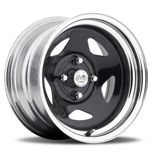 U.S. Wheel : Wheel, 021 Series Drift Star FWD, Steel, Chrome/Gloss Black, 14 inch x 7.0 Wheels