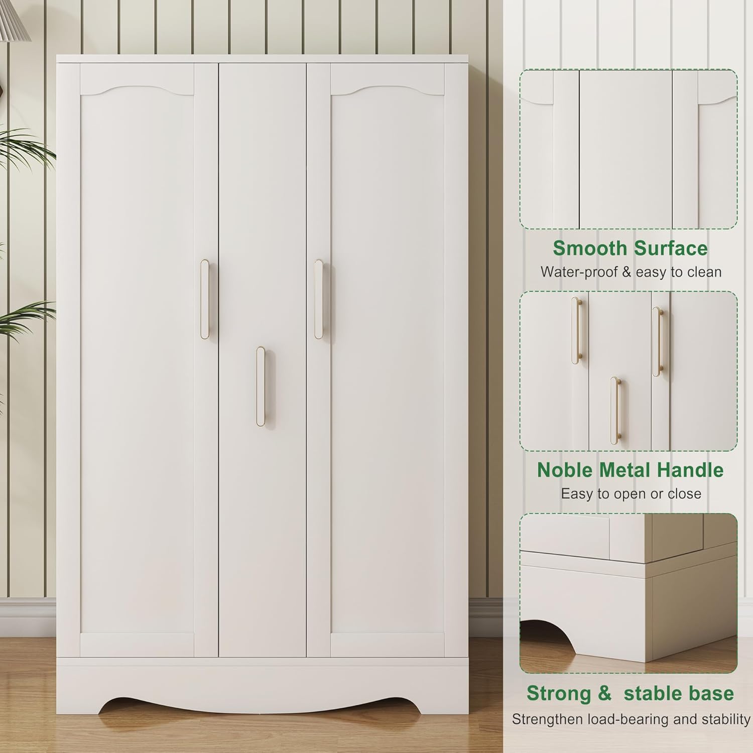 47?? Kitchen Pantry Cabinet with Drawer, Pantry Storage Cabinet with Adjustable Shelves, White Kitchen Pantry Storage Cabinet, Buffet Cupboards Sideboard for Home Office Use - Image 7