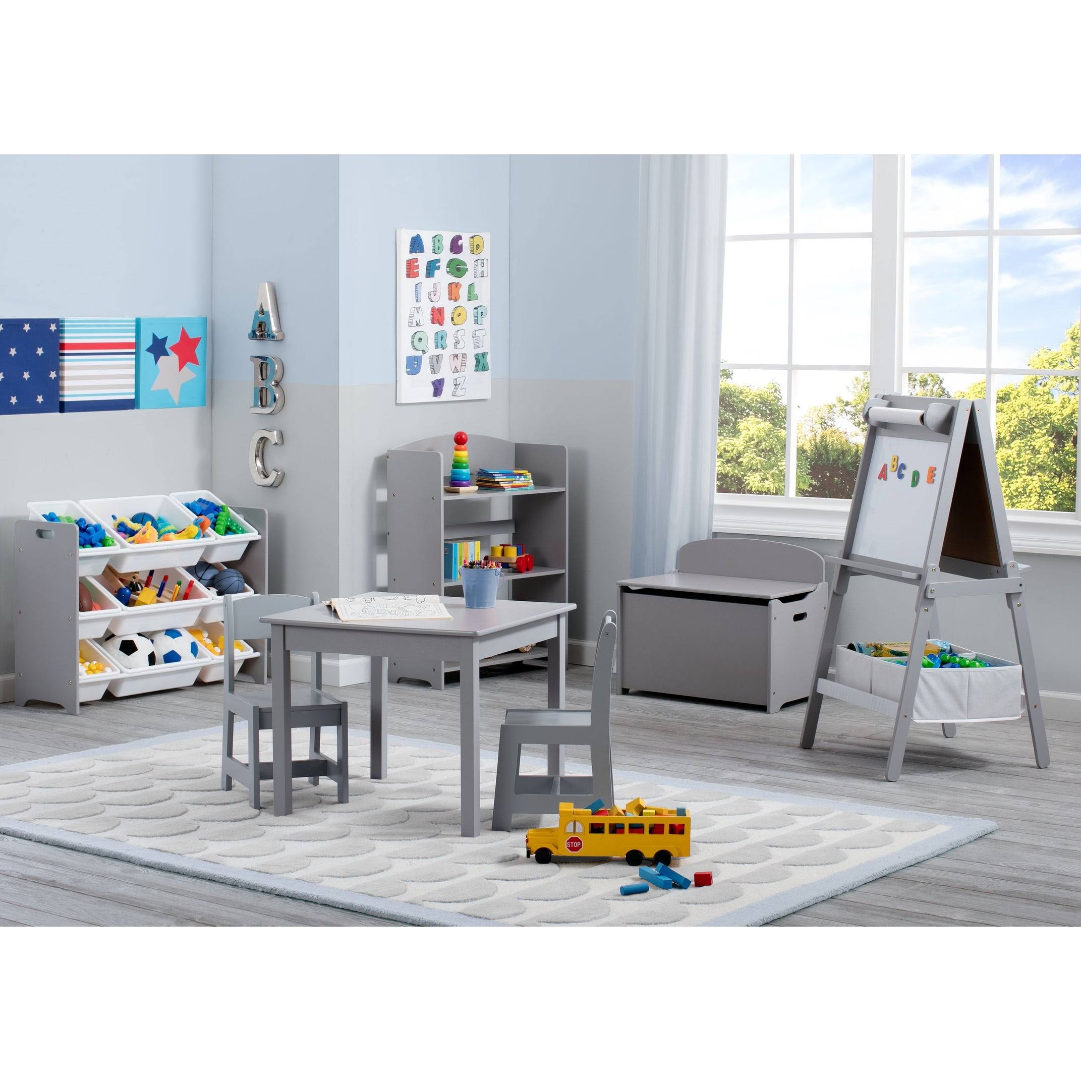 Delta Children MySize Kids Wood Table and Chair Set – Teal - Image 10