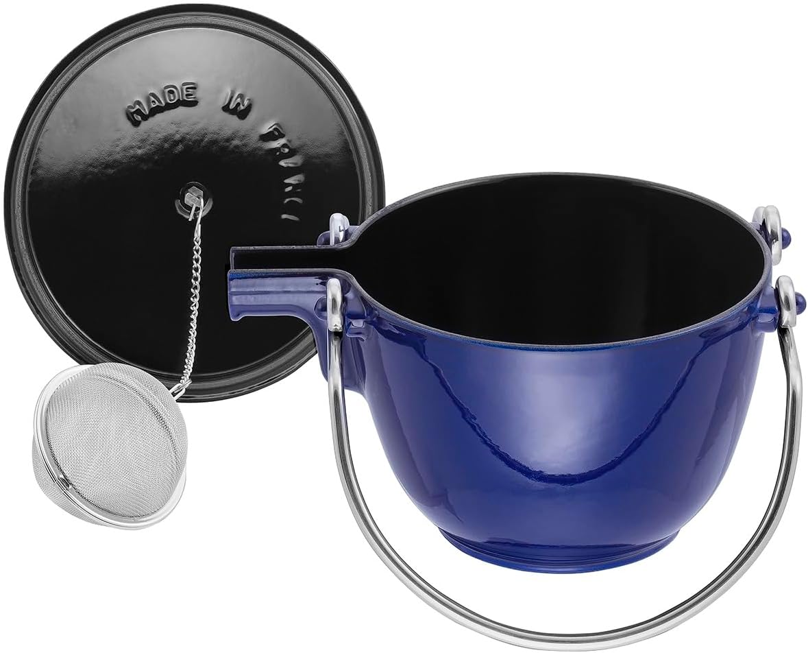 Staub Cast Iron 1-qt Round Tea Kettle – Basil, Made in France - Image 8