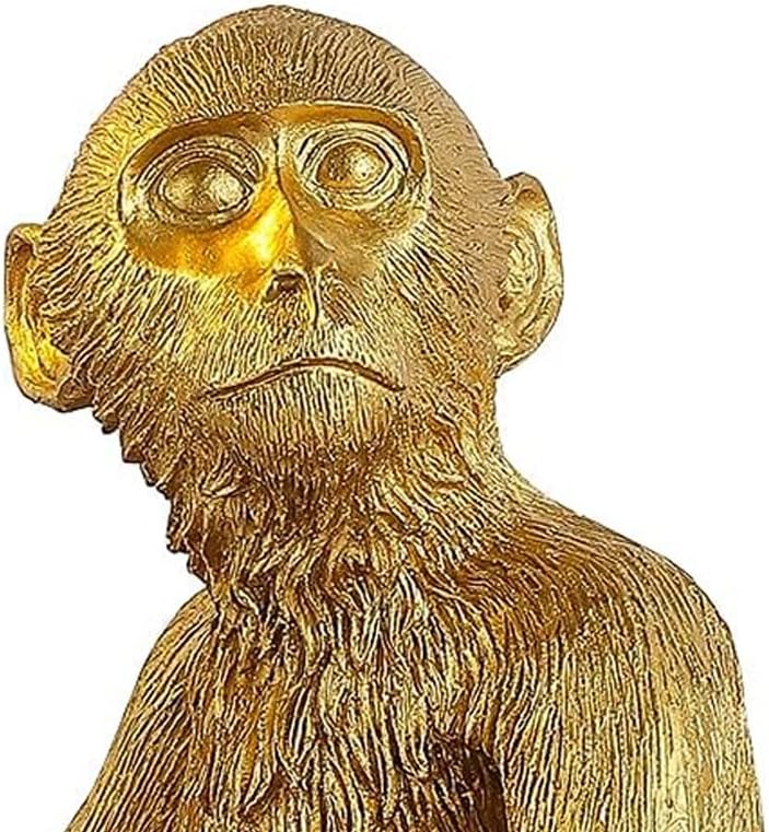 Resin Monkey Table Lamp,Industrial Table Lighting Fixture Vintage Resin Unique Sitting Monkey Table Lamp for Dining Living Room Bedroom Bar Cafe Decorative Hanging Lamp,Golden - Image 7