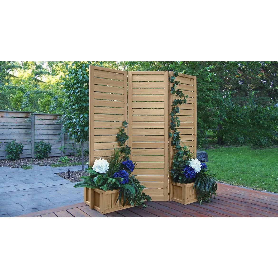 Yardistry Fusion Privacy Screen with Planters - Image 7