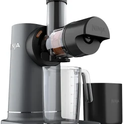 Ninja NeverClog Cold Press Juicer, Powerful Slow Juicer with Total Pulp Control, Countertop, Electric, 2 Pulp Functions, Dishwasher Safe, Charcoal