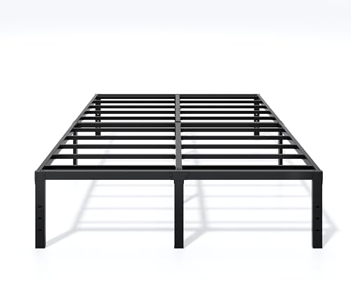 Metal Bed Frame Full Size – 14 Inch Heavy-Duty Full Platform Bed Frame No Box Spring Needed, Easy Assembly, Noise-Free, Sturdy Mattress Foundation, Underbed Storage Space