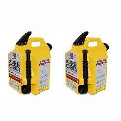 Surecan 5 Gallon Self Venting Diesel Fuel Can w Rotating Spout Yellow 2 Pack