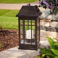 Alternative view of Smart Solar 3900KR1 San Rafael Estate Style Solar Lantern, 22-Inch, Antique-Bronze