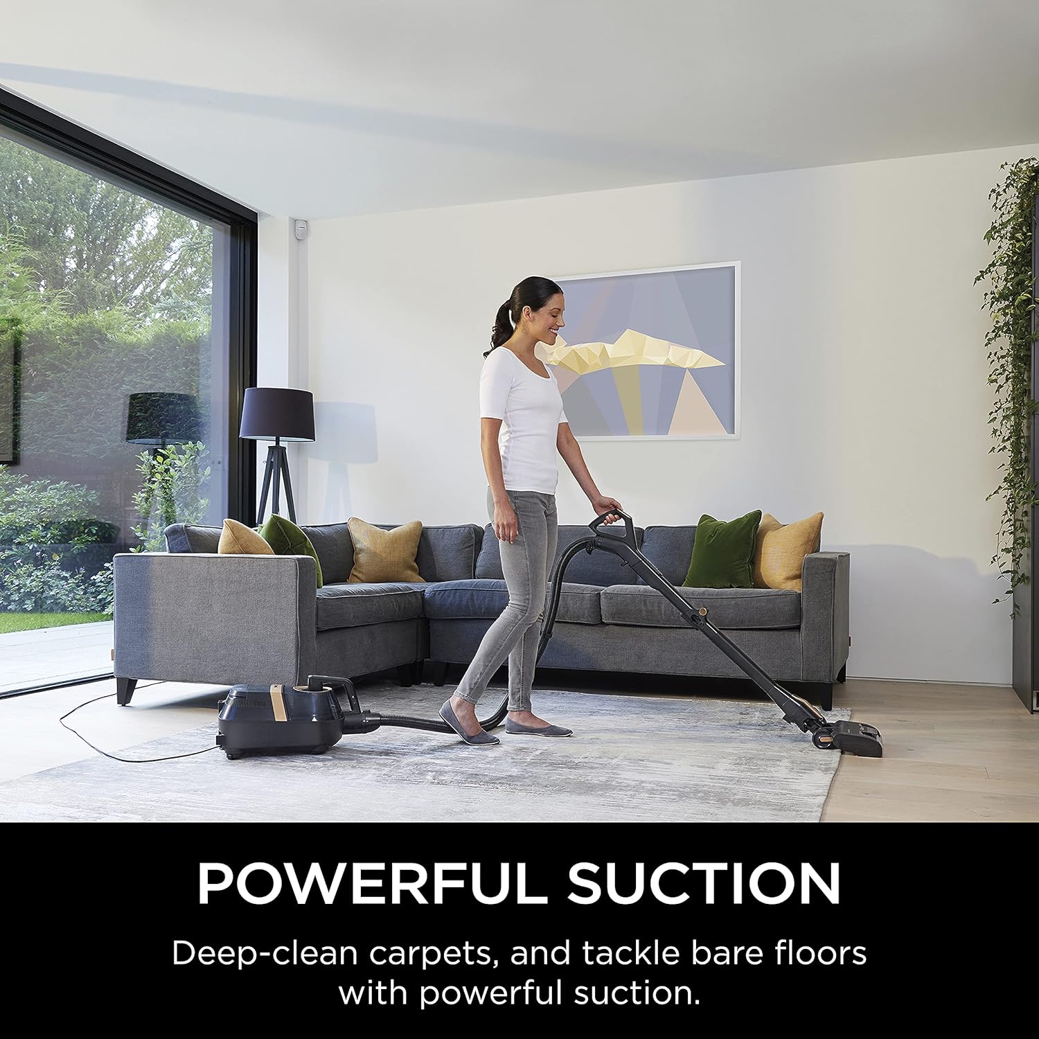 Shark CZ2001 Canister Vacuum Vertex Bagless Corded with Self-Cleaning Brushroll & DuoClean PowerFins, Black/Copper, Placeholder - Image 2