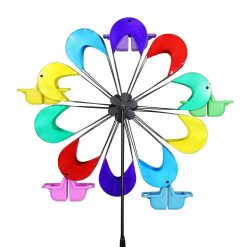 Exhart Coney Island Hand Painted Ferris Feeder Bird Feeder u0026 Spinner