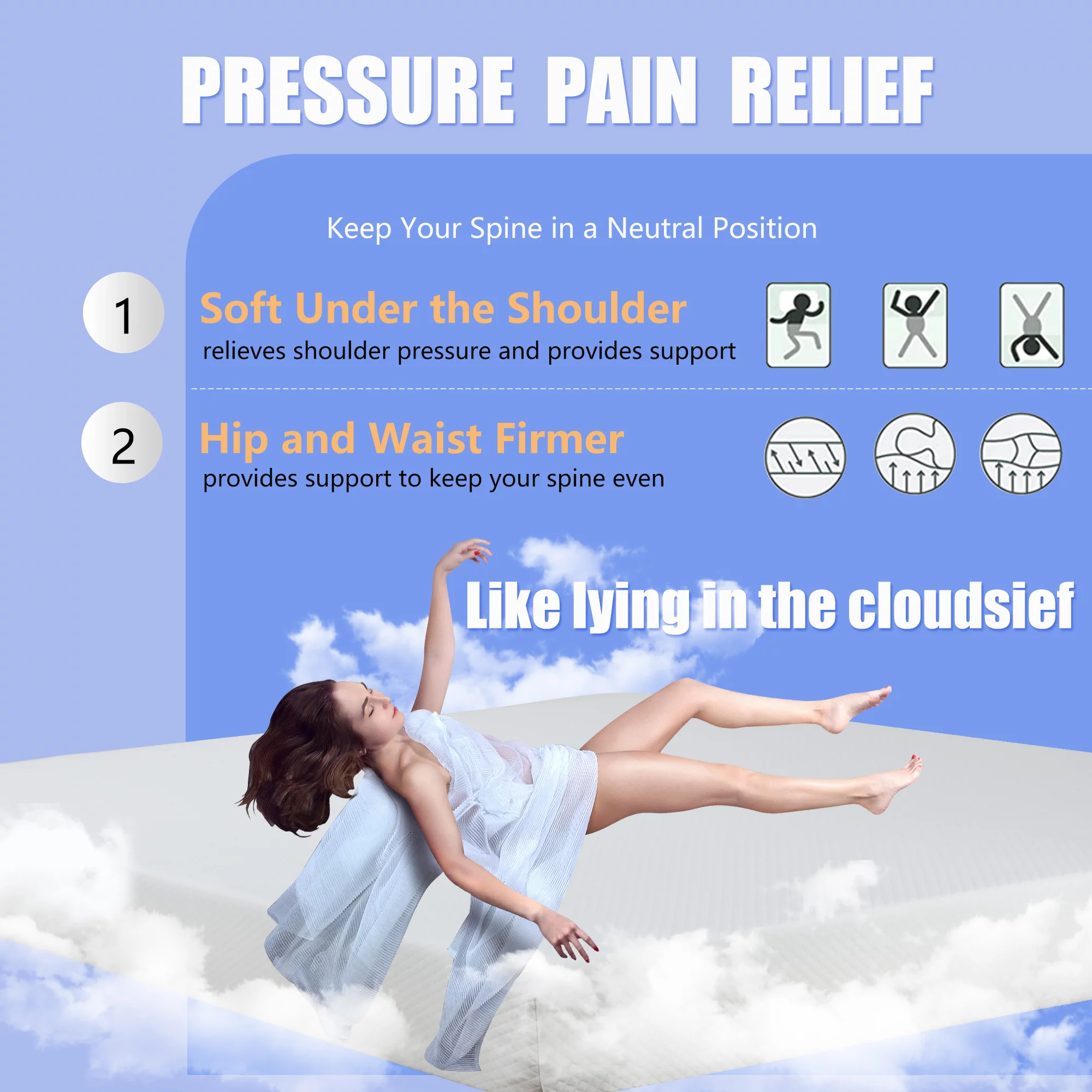 12 Inches Cooling-Gel Memory Foam Mattress Medium Firm Feel Memory Foam Mattress Bed in a Box CertiPUR-US Certified, Full - Image 4