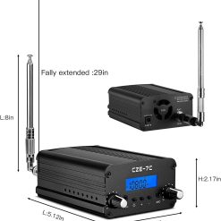 Alternative view of RICHRYCE FM Transmitter for Church, 1W / 7W Broadcast Radio Stereo Station ??Fcc Certified Wireless Broadcast Transmitter 76M to 108Mhz with Mic for Drive-in Movie Theater ??Campus