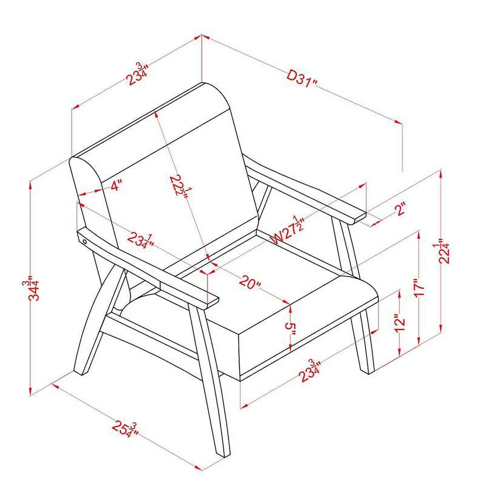Furniture of America Kikee Wood Padded Accent Chair in Light Gray (Set of 2) - Image 5