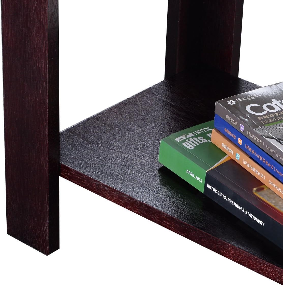 Casart End Table Coffee Sofa Wooden End Shelf Living Room Bedroom Chair Side Table Furniture Espresso - Image 5