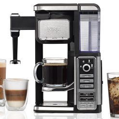 Ninja Single-Serve, Pod-free Coffee Maker Bar with Hot and Iced Coffee, Auto-iQ, Built-in Milk Frother, 5 Brew Styles, and Water