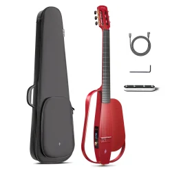 Enya Acoustic-Electric Carbon Fiber Classical Nylon String Travel Guitar NEXG 2N Smart Acustica Electric Guitarra with 52W Wireless Speaker, Thickened Gig Bag, Strap, Charging Cable, Adjusting Wrench