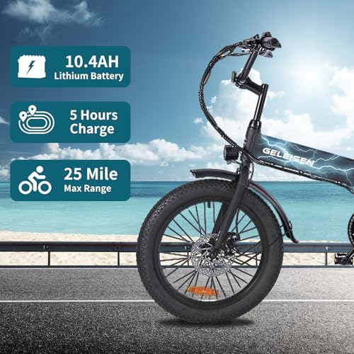 Folding Electric Bike for Adults, 20??3.0 Fat Tire Electric Bicycle, 374.4Wh Battery Ebike, 20MPH Electric Cargo Bike with LCD Color Display & 6 Speed Gears (Fits for 5’0+) - Image 15