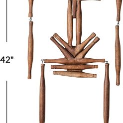 Alternative view of Creative Co-Op 14 L x 2 W x 42 H Found Hanging Wood Rolling Pin Skeleton (Each One Will Vary) Figures and Figurines, Multi