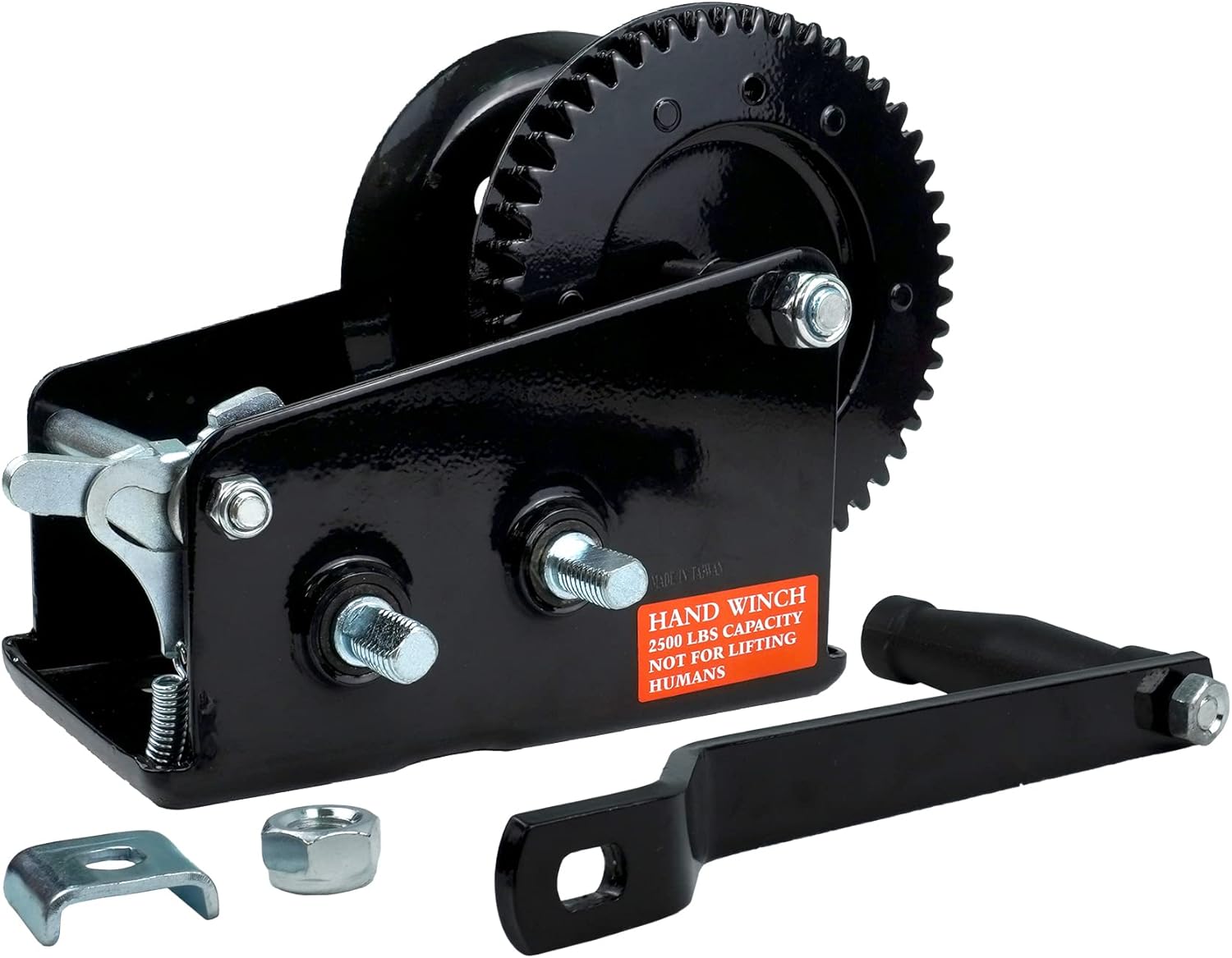 2500 LBS Hand Crank Winch, Boat Trailer Winch, Boat Lift Wheel Kit, Drill Winch, Trailer Winch, Come Along Winch Heavy Duty, 2-Speed Winch with Hand Brake, Mini Winch, Manual Boat Anchor Winch Pack of 2