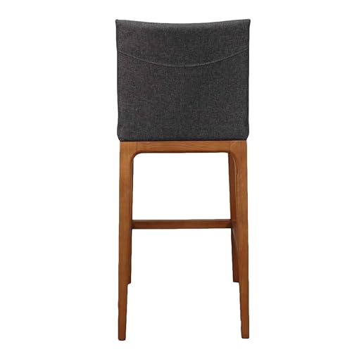 New Pacific Direct Devon PU Leather Counter stool,Walnut Brown Legs,Antique Gray,Set of 2 - Image 6