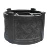 MPG 18 in. Dia Charcoal Cast Stone Mailbox Planter PF6122AC