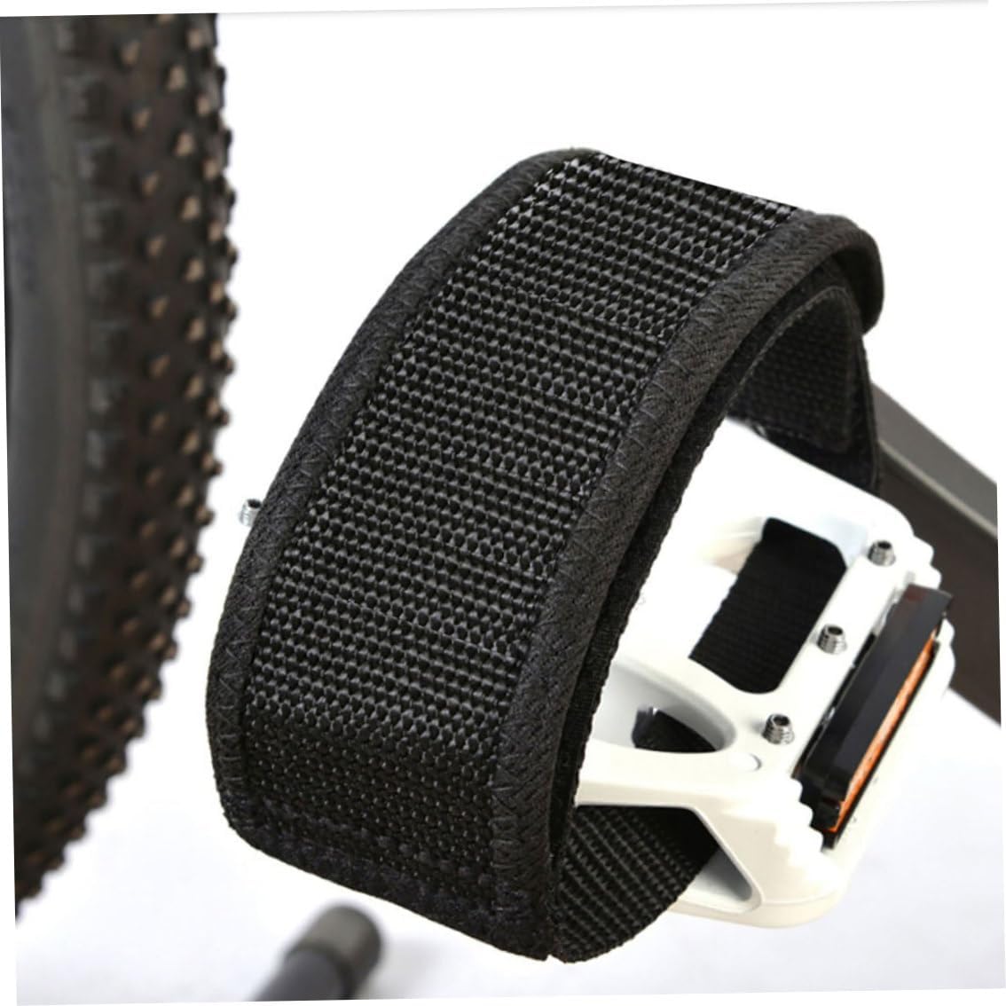 Bike Pedals with Straps, 2Pcs Pedal Straps Cycling Kids Bike Foot Pedal Straps Toe Clips Straps Tape for Fixed Gear Bike Black - Image 5