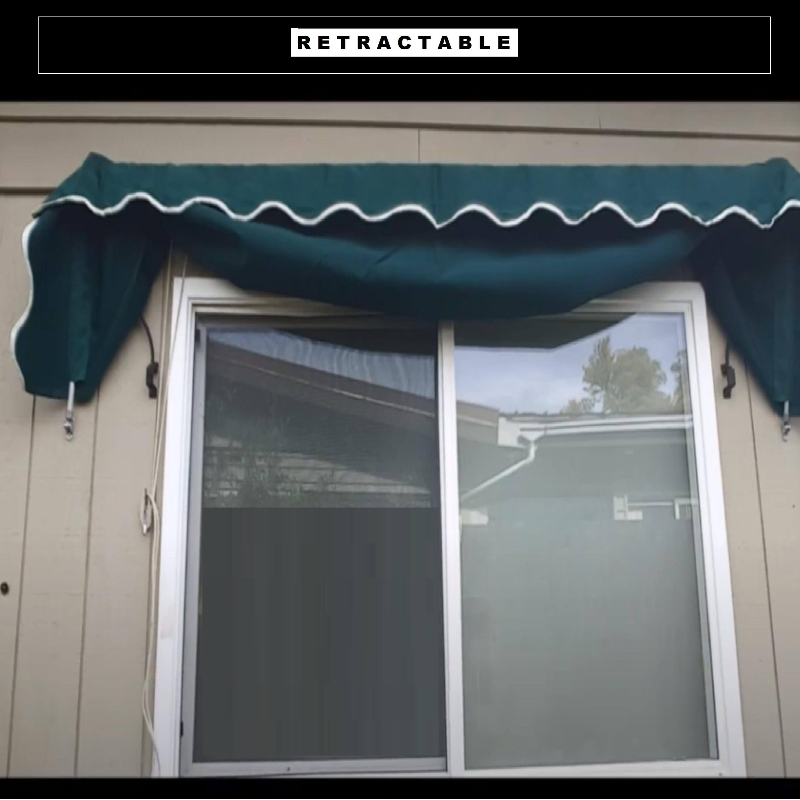 Aleko 8 x 2 ft. Window / Door Awning Canopy Blue - Image 4