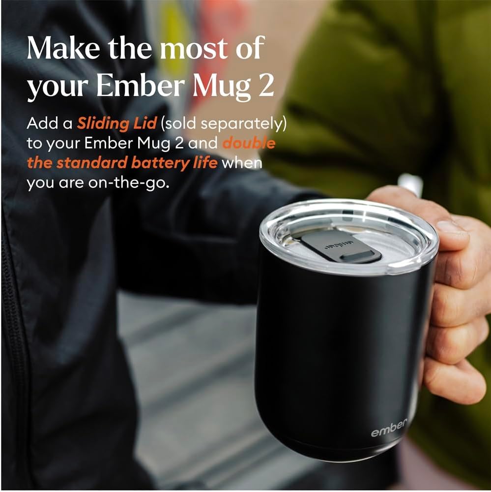 Ember Temperature Control Smart Mug 2, 14 Oz, App-Controlled Heated Coffee Mug with 80 Min Battery Life and Improved Design, White - Image 6
