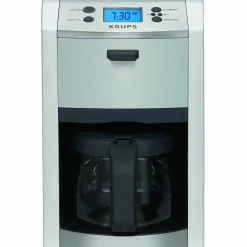 Krups KM8105 12-Cup Die-Cast Programmable Coffee Maker with Stainless