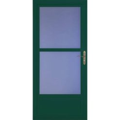 Larson Tradewinds 36-in x 81-in Green Mid-View Aluminum Storm Door | 1460612220