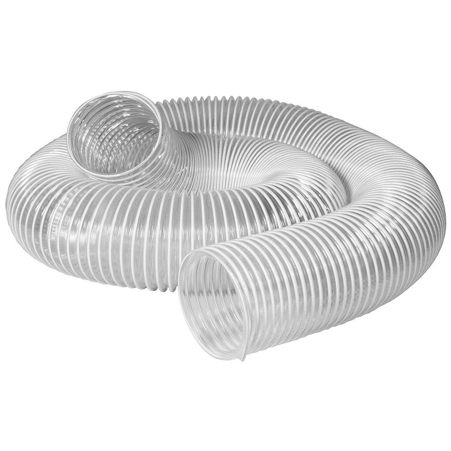 Powertec 70221 PVC Dust Collection Hose 6 inch x 10 Feet | Flexible Clear Vue